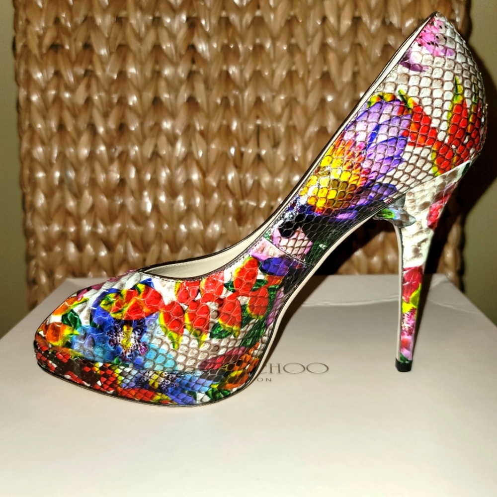 Jimmy Choo Floral Print Python - Picture 9 of 9